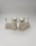 Quail Ceramics - Westie suola- ja pippurisirotinpari